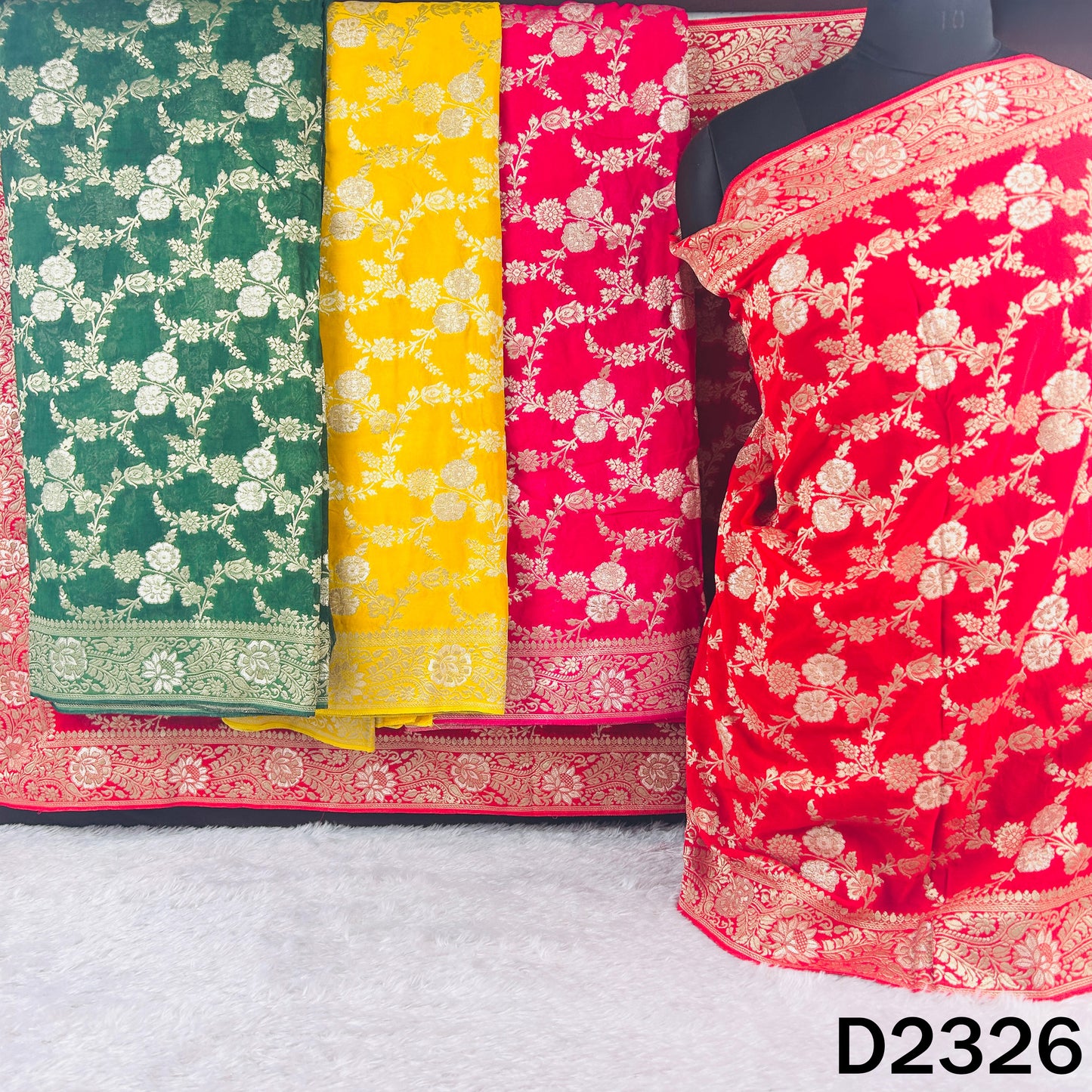 Zari Work Georgette Dupatta - D2326