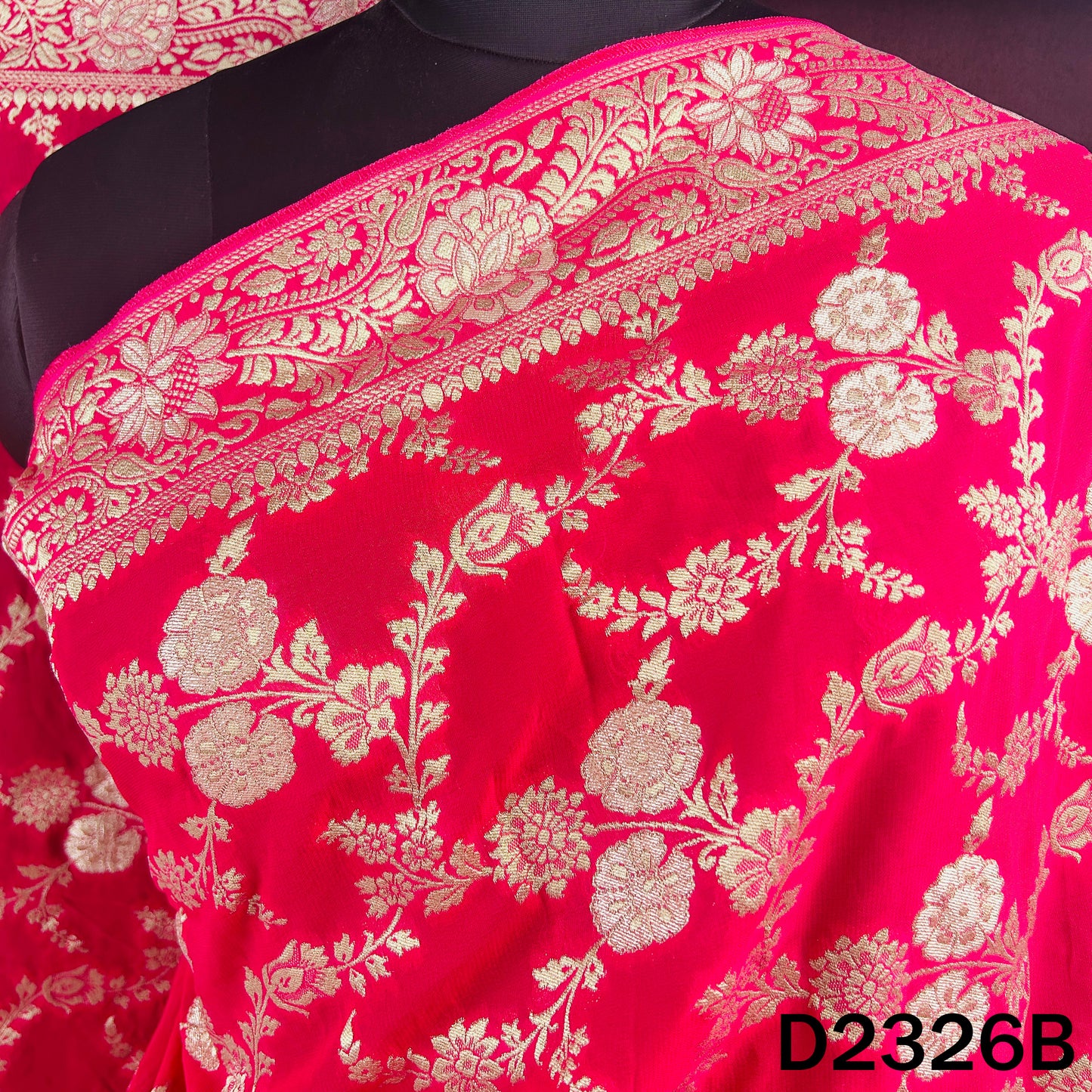 Zari Work Georgette Dupatta - D2326