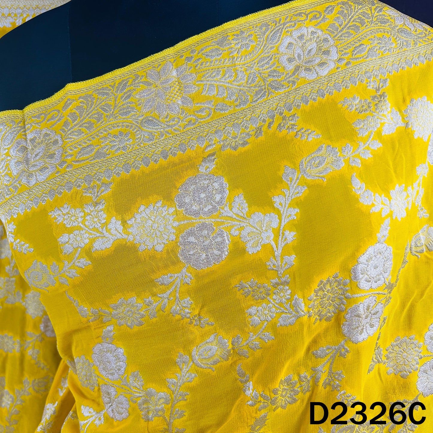 Zari Work Georgette Dupatta - D2326