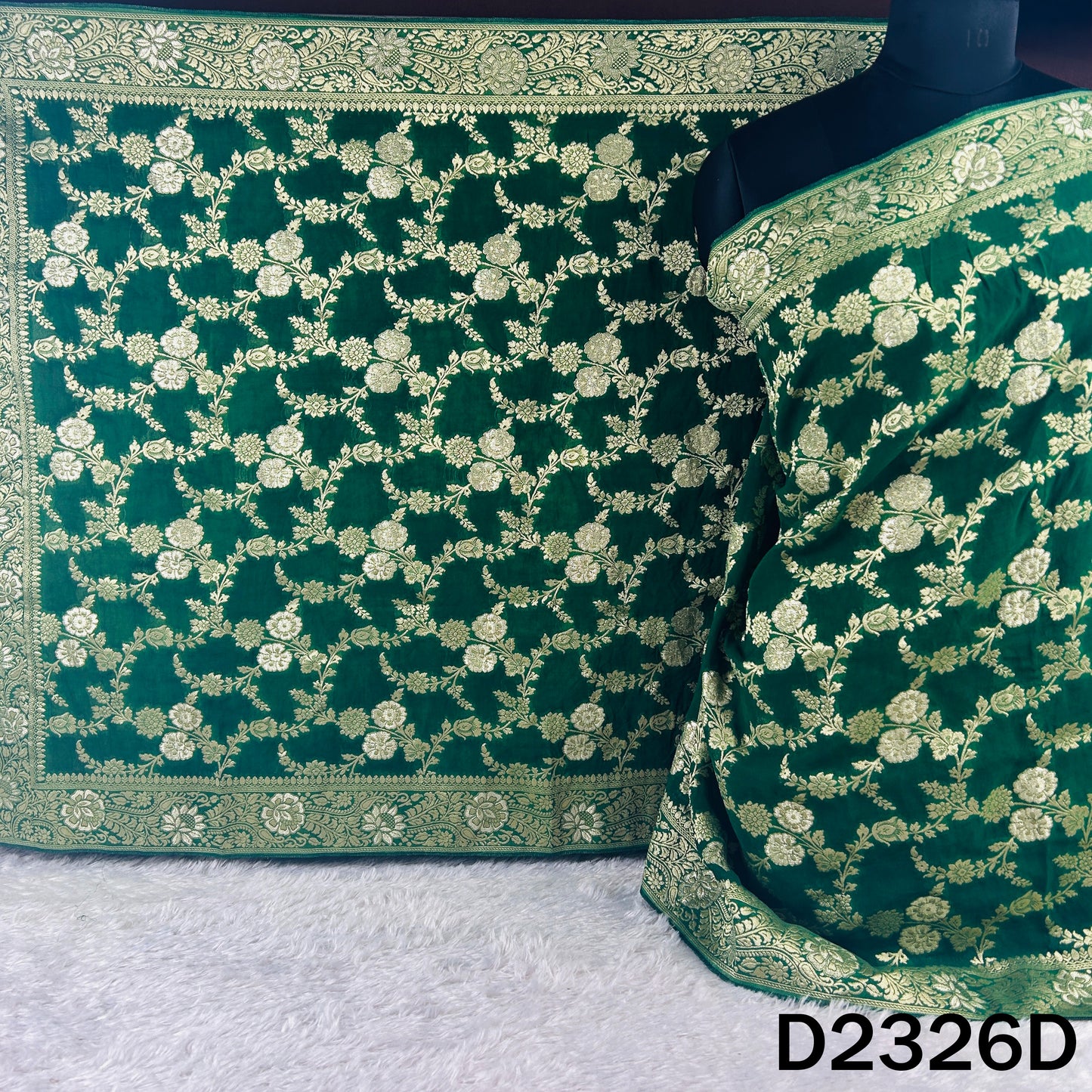 Zari Work Georgette Dupatta - D2326