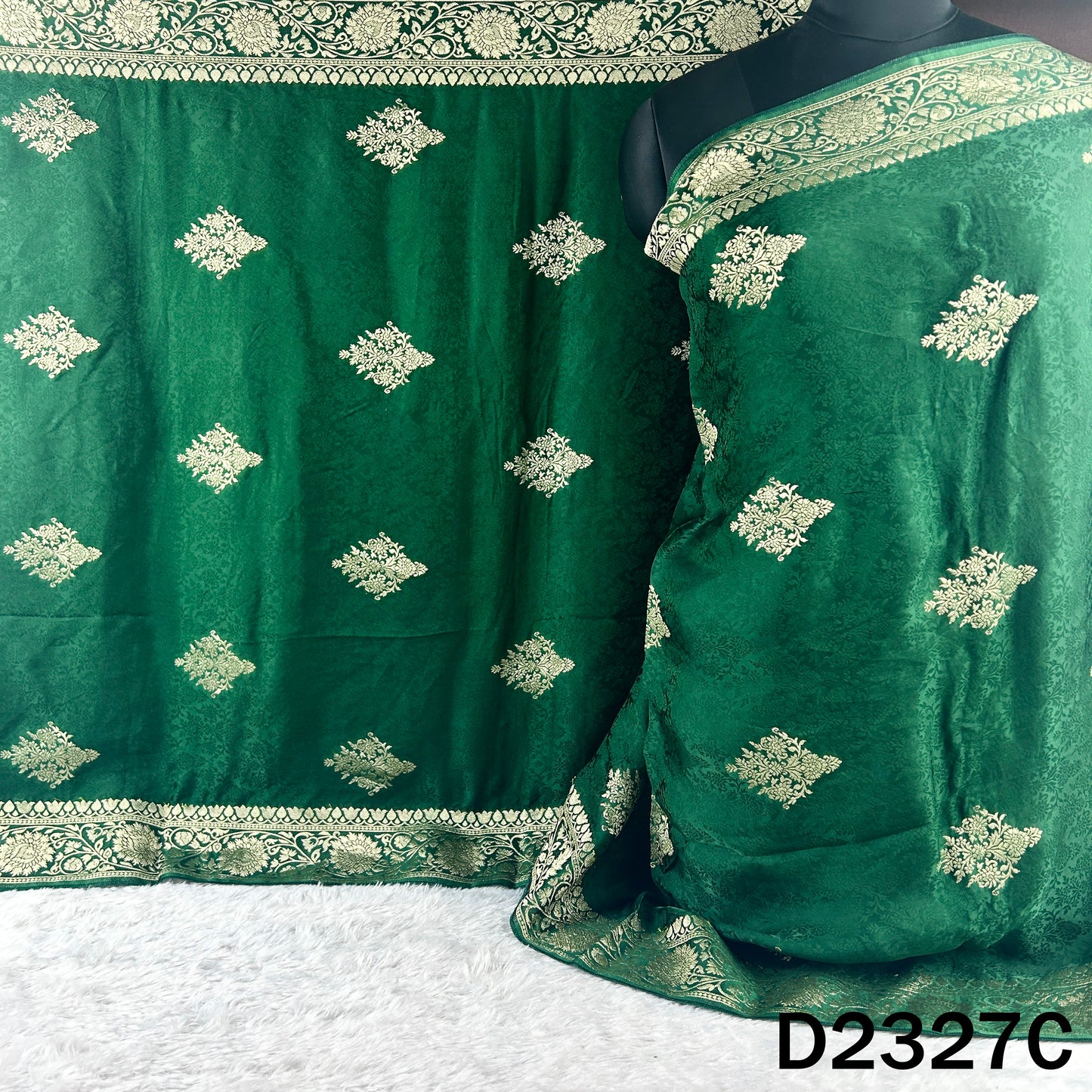 Zari Work Self Jacquard Modal Silk Dupatta - D2327