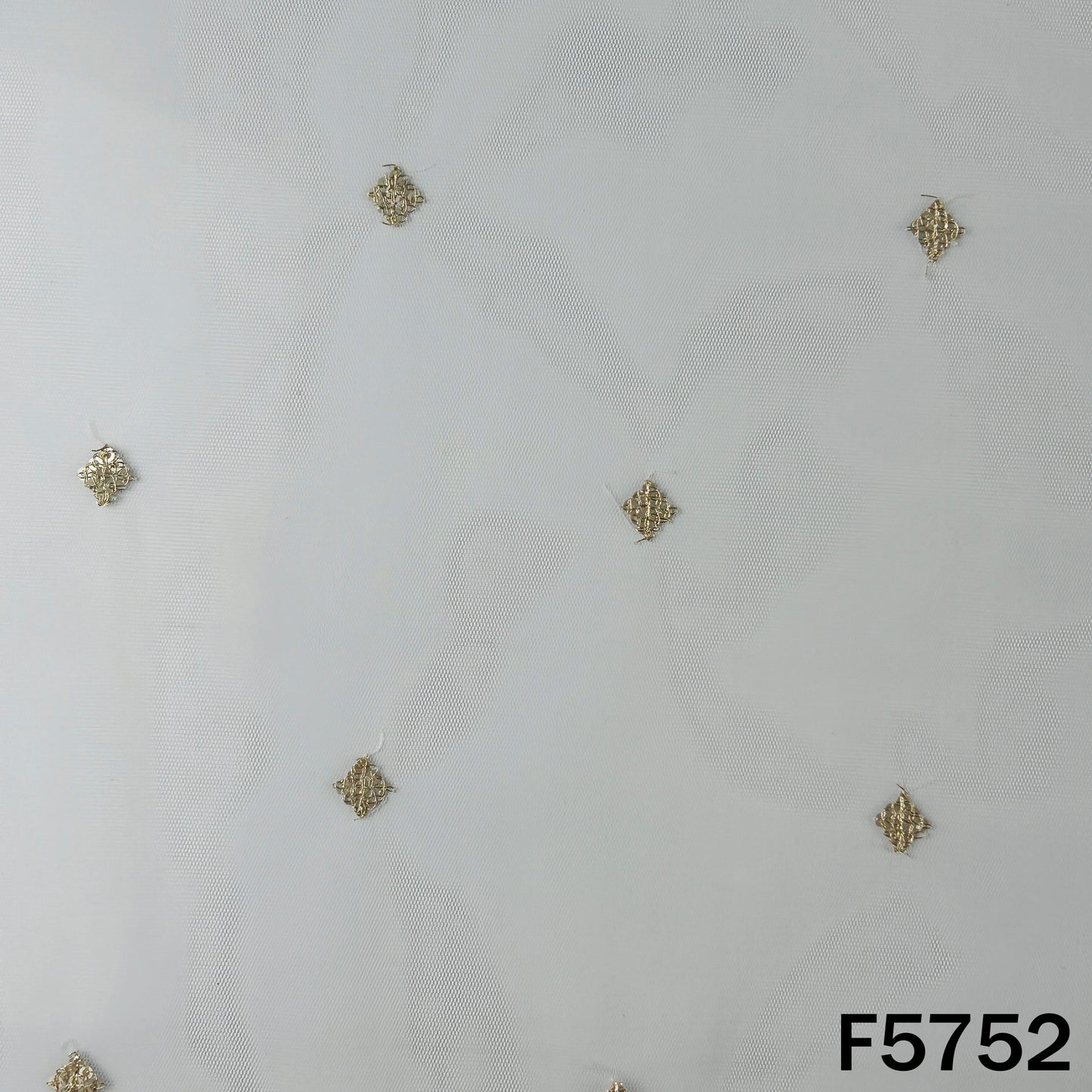 Dyeable Zari Sequins Work Net Fabric - F5752