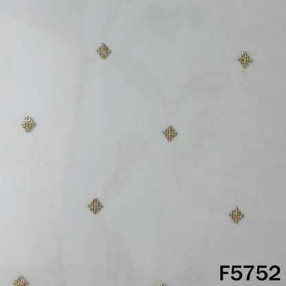 Dyeable Zari Sequins Work Net Fabric - F5752