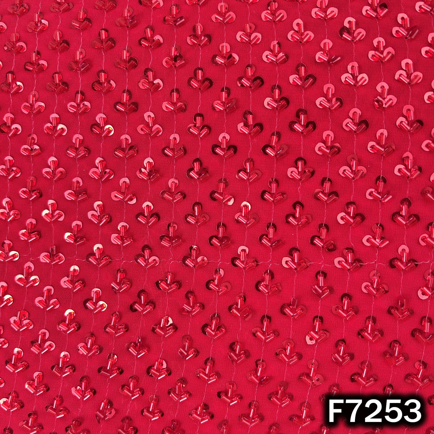 Cut Dana Sequins Embroidered Georgette Fabric - F7253