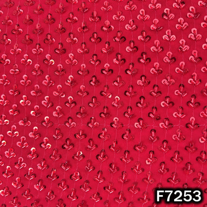 Cut Dana Sequins Embroidered Georgette Fabric - F7253