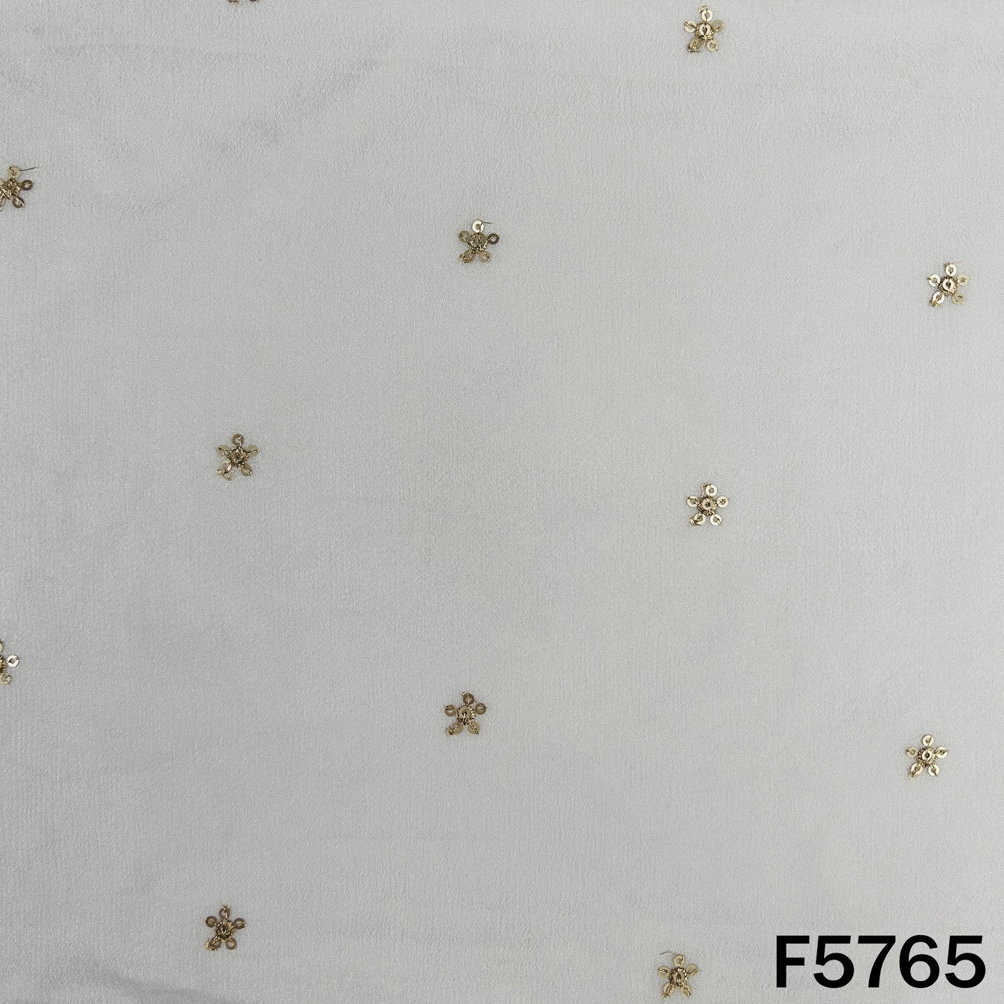Dyeable Zari Sequins Work Chinnon Chiffon Fabric - F5765