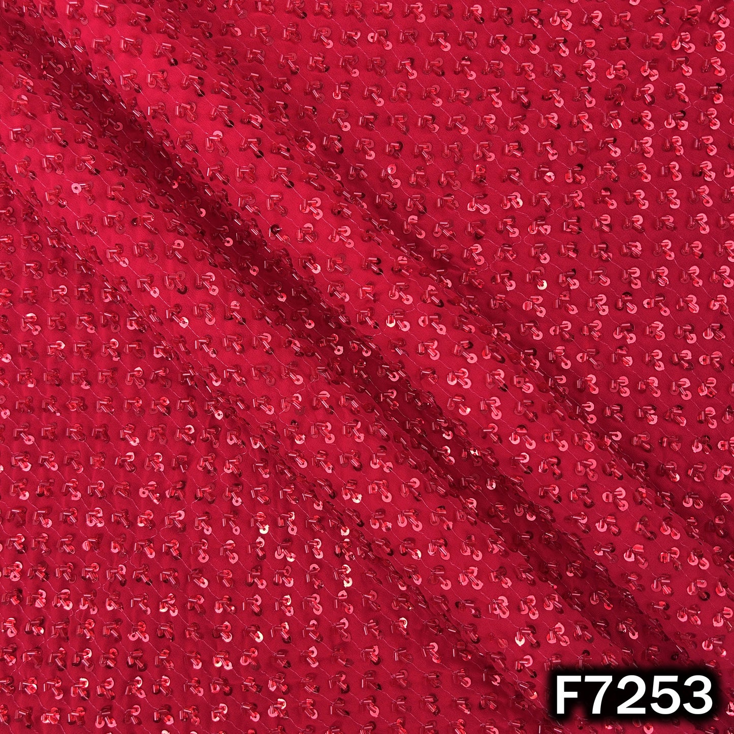 Cut Dana Sequins Embroidered Georgette Fabric - F7253