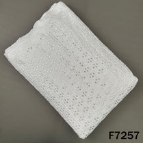 Dyeable Thread Sequins Embroidered Dola Silk Fabric - F7257