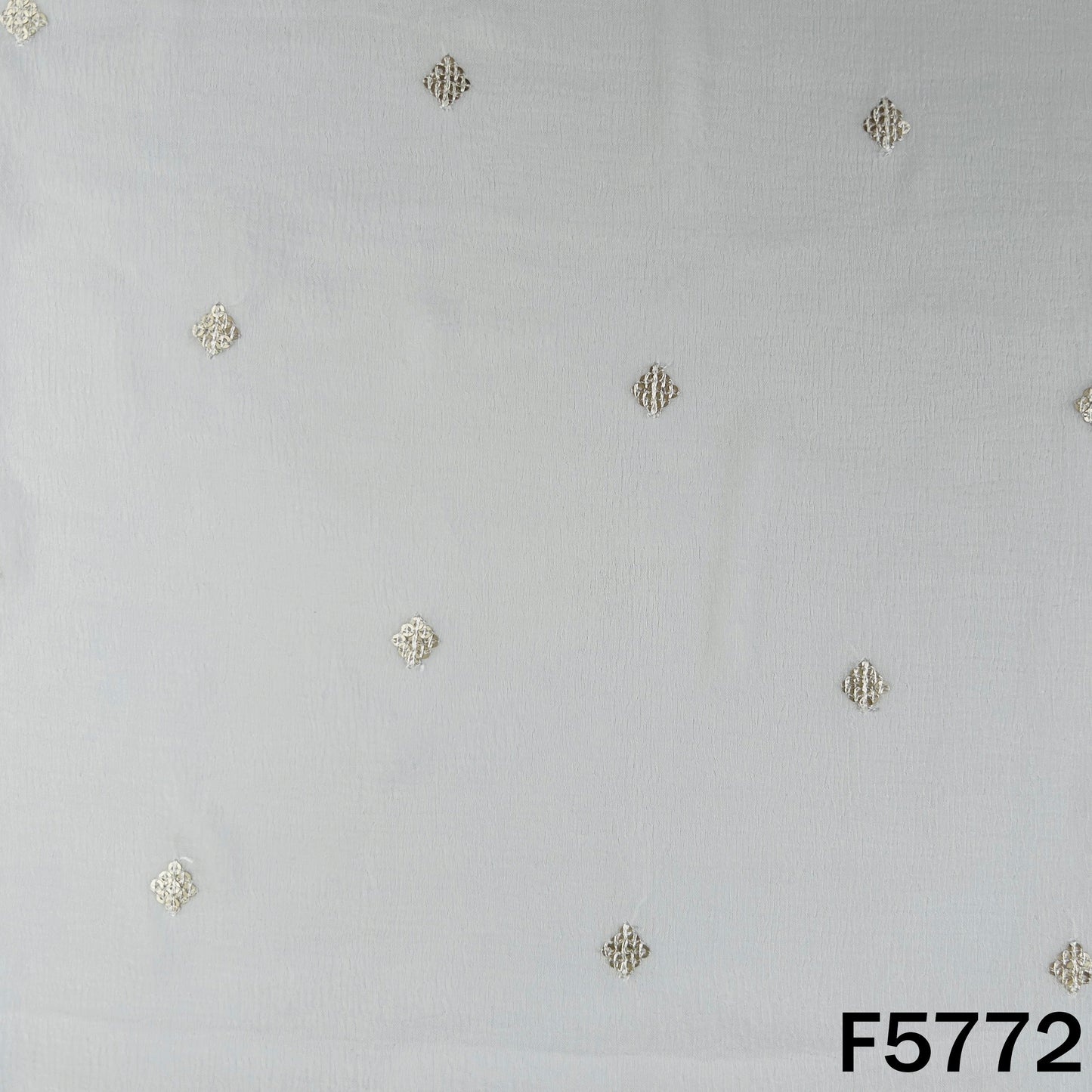 Dyeable Zari Sequins Work Chinnon Fabric - F5772