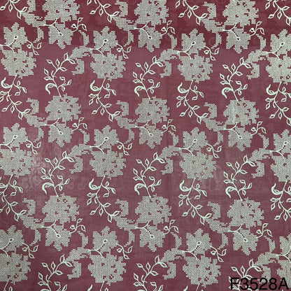 Cross Stitch Embroidered 2*2 Rubia Cotton Fabric-F3528