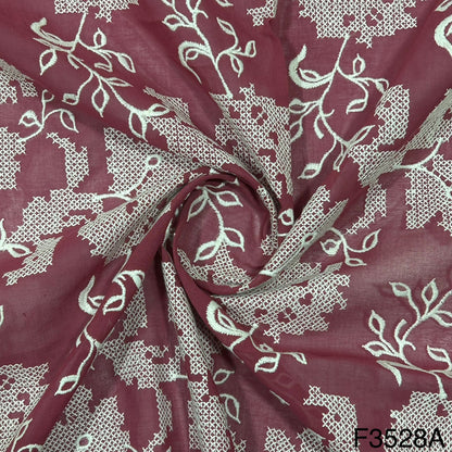 Cross Stitch Embroidered 2*2 Rubia Cotton Fabric-F3528