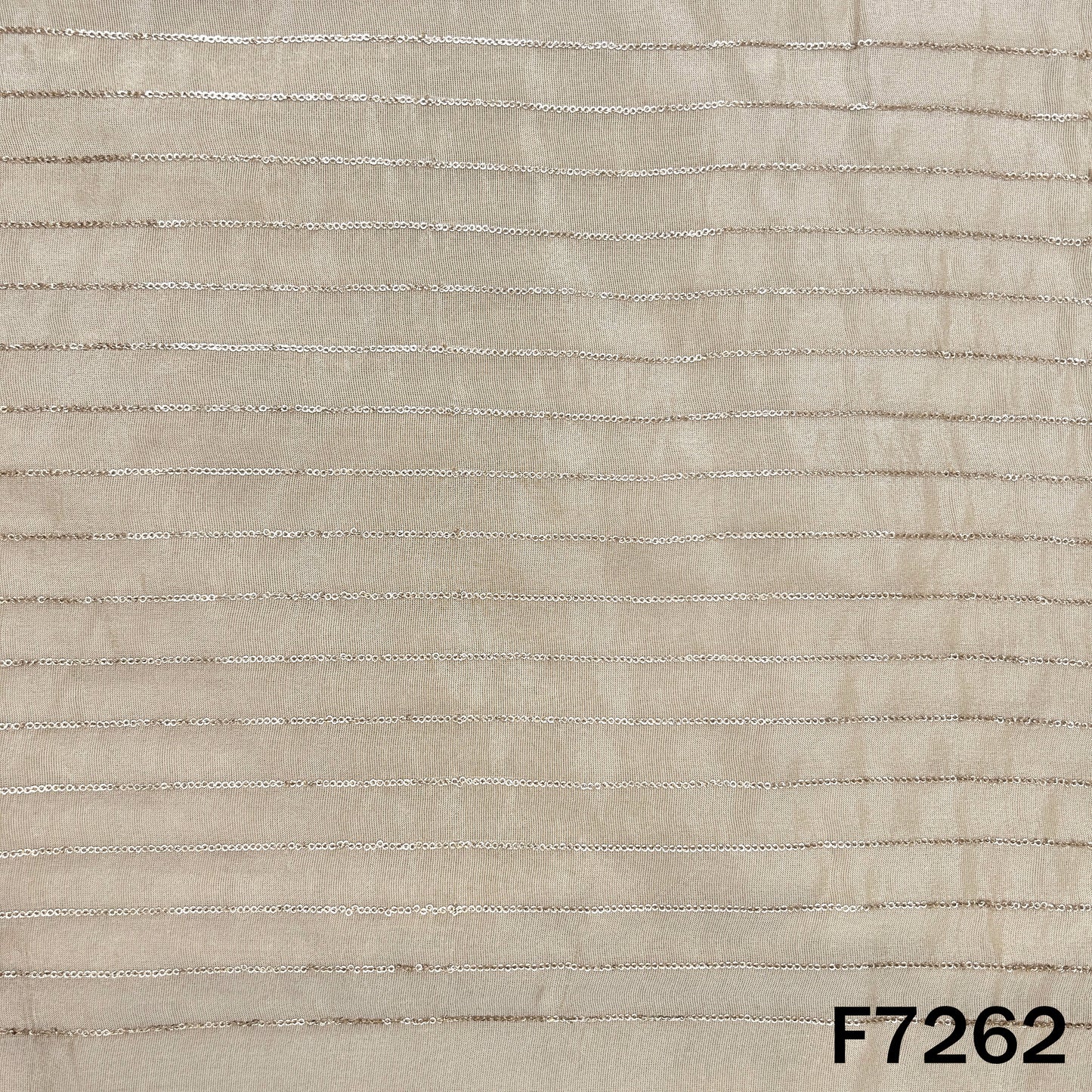 Dyeable Zari Sequins Embroidered Shimmer Tissue Fabric - F7262