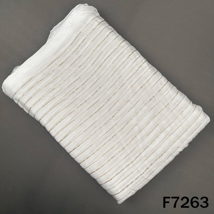 Dyeable Zari Sequins Work Chinnon Chiffon Fabric - F7263