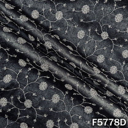 Cut Dana Zari Embroidered Crushed Jimmy Choo Fabric - F5778