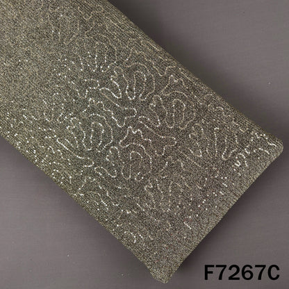 Sequins Embroidered Crush Shimmer Lycra Fabric - F7267