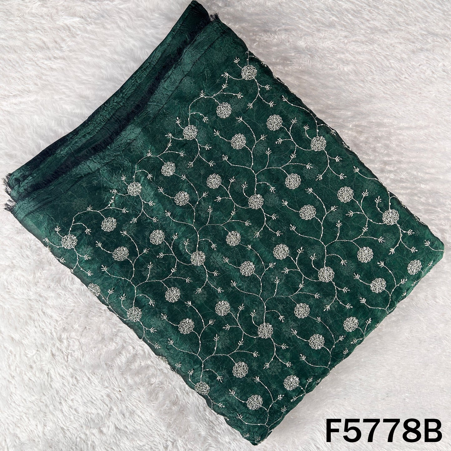 Cut Dana Zari Embroidered Crushed Jimmy Choo Fabric - F5778