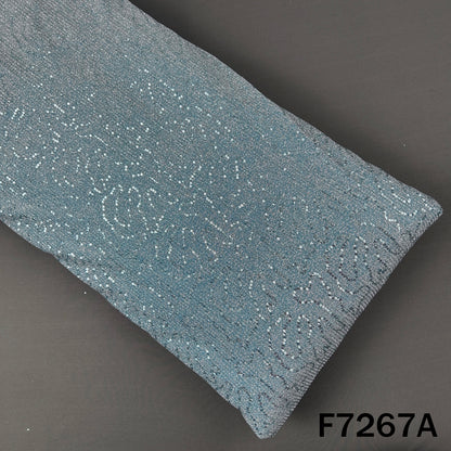 Sequins Embroidered Crush Shimmer Lycra Fabric - F7267