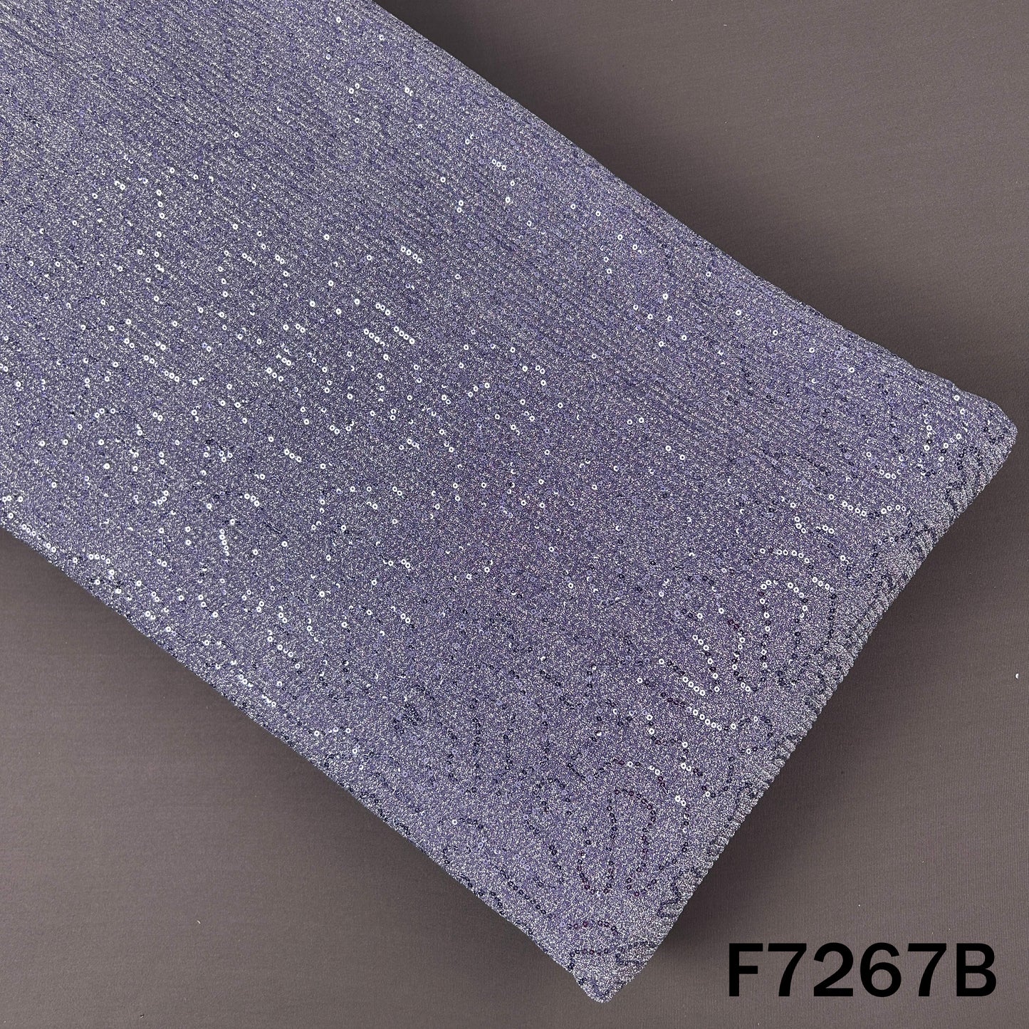 Sequins Embroidered Crush Shimmer Lycra Fabric - F7267