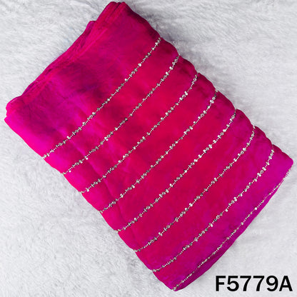 Cut Dana Sequins Work shiny organza Fabric - F5779