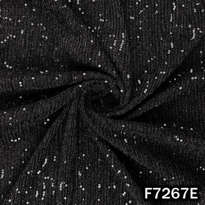 Sequins Embroidered Crush Shimmer Lycra Fabric - F7267