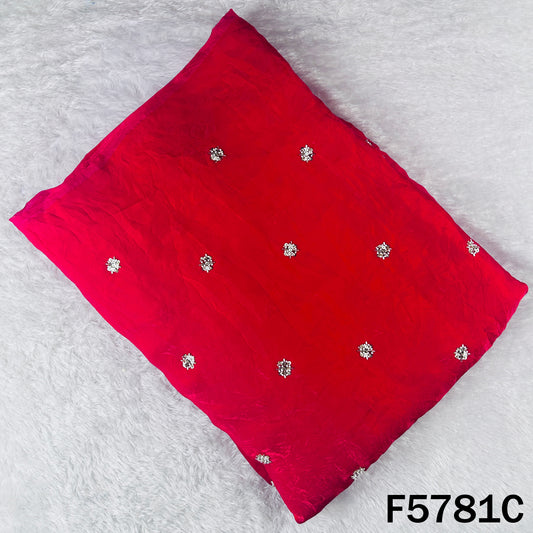 Cut Dana Zari Sequins Work shiny organza Fabric - F5781