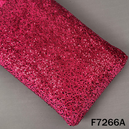 Cut Dana Pearl Sequins Embroidered Lycra Velvet Fabric - F7266