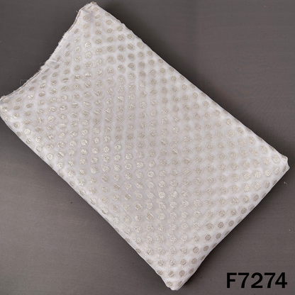 Dyeable Zari Embroidered Georgette Fabric - F7274