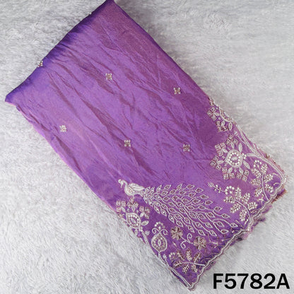 Cut Dana Zari Sequins Embroidered Shimmer Tissue Fabric - F5782