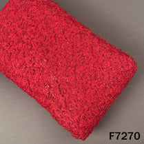 Cut Dana Pearl Sequins Embroidered Net Fabric - F7270