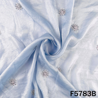 Cut Dana Sequins Work shiny organza Fabric - F5783