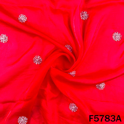 Cut Dana Sequins Work shiny organza Fabric - F5783