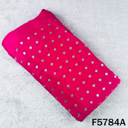 Zari Sequins Work Chinnon Chiffon Fabric - F5784