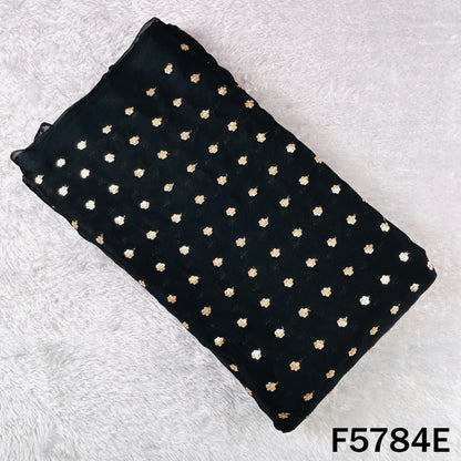 Zari Sequins Work Chinnon Chiffon Fabric - F5784