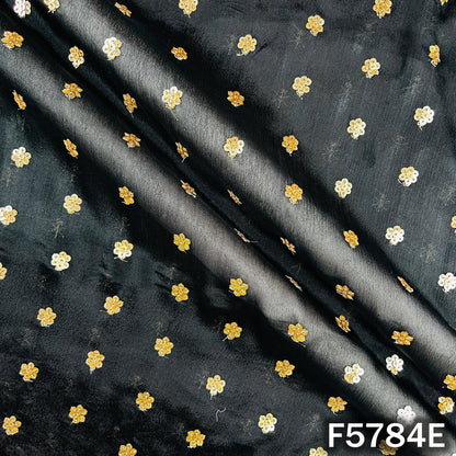 Zari Sequins Work Chinnon Chiffon Fabric - F5784