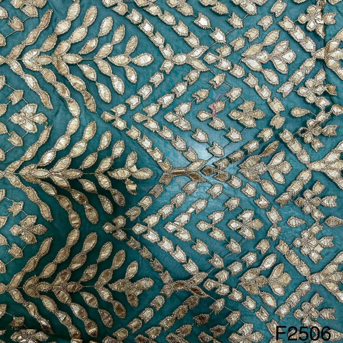 Zari Organza Fabric-F2506