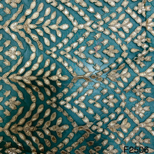 Zari Organza Fabric-F2506