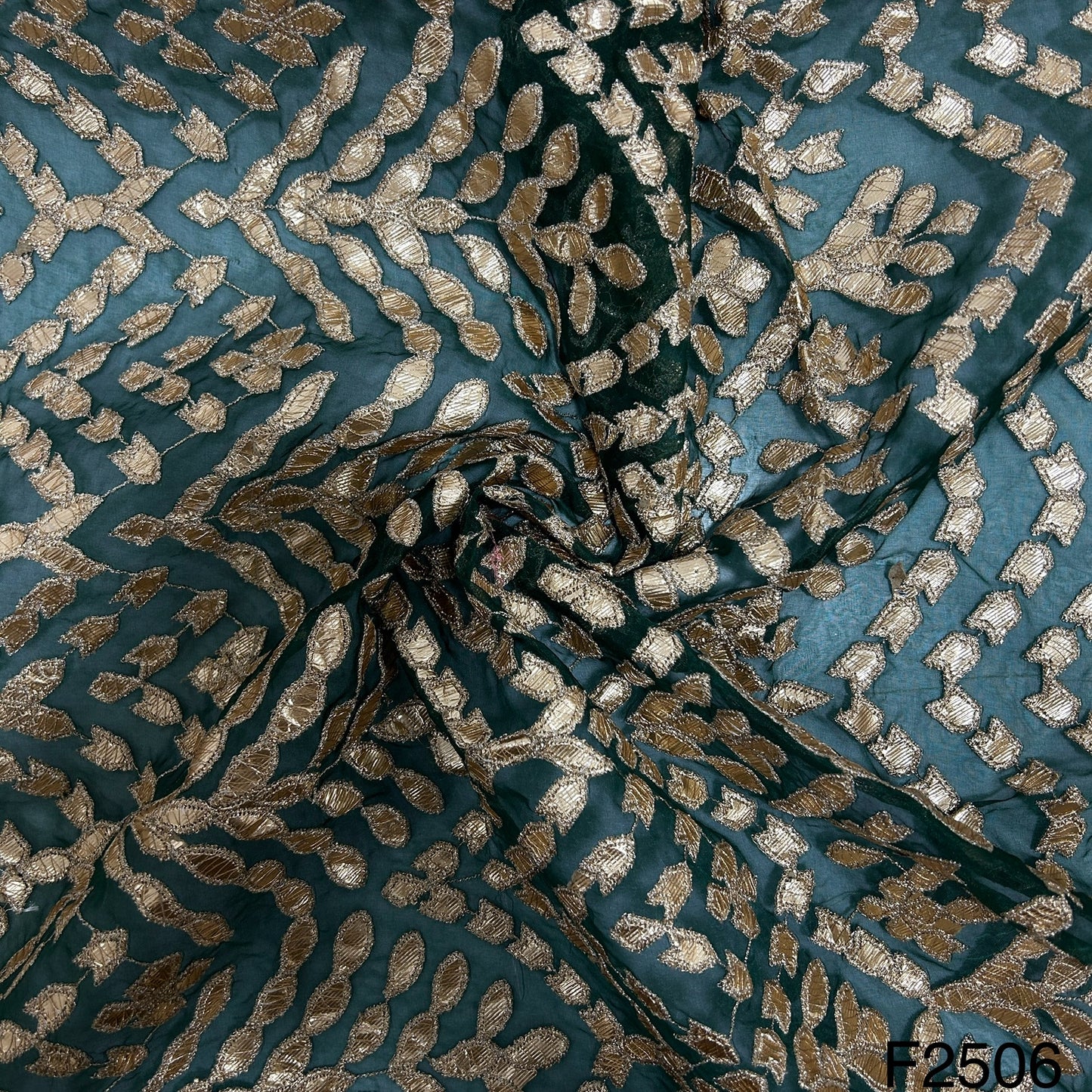 Zari Organza Fabric-F2506