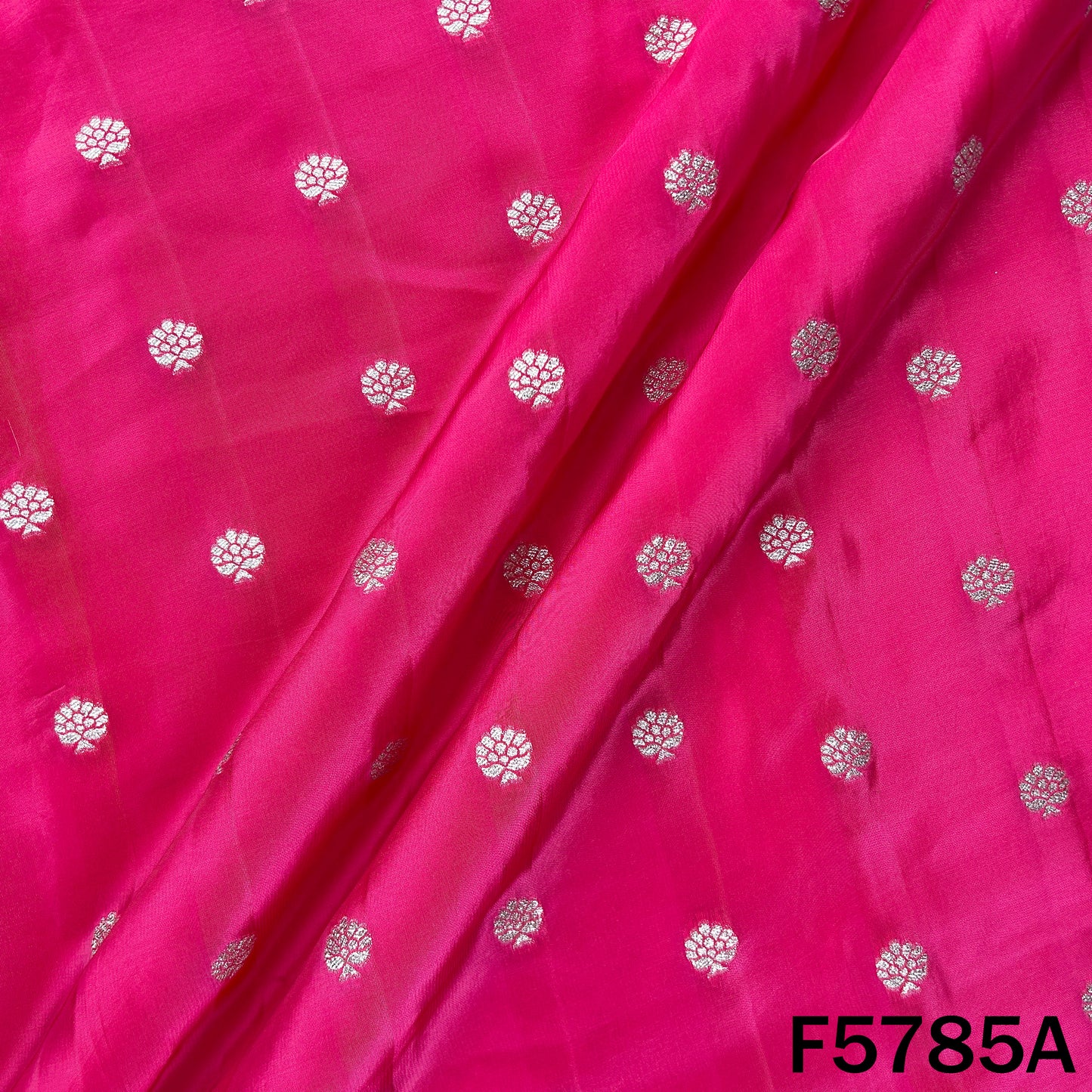 Zari Buti Work Crepe Fabric - F5785