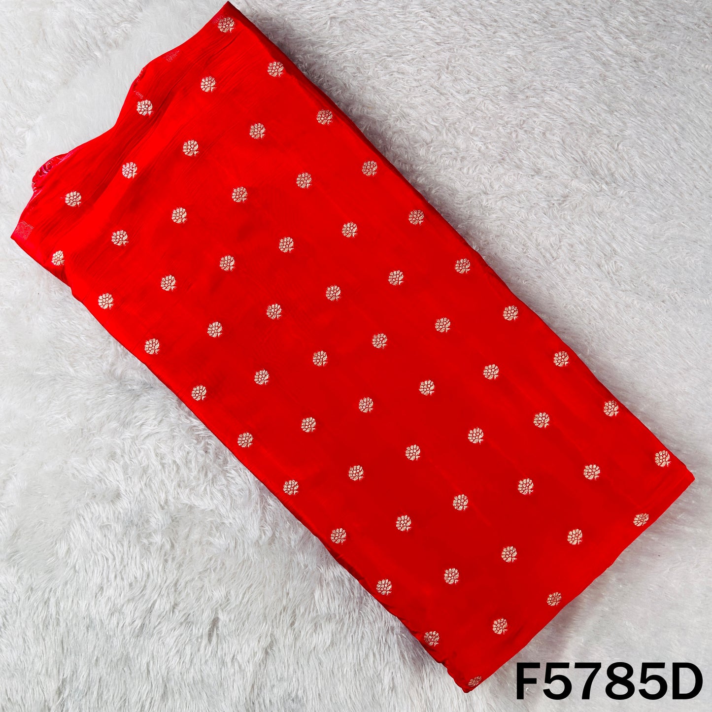 Zari Buti Work Crepe Fabric - F5785