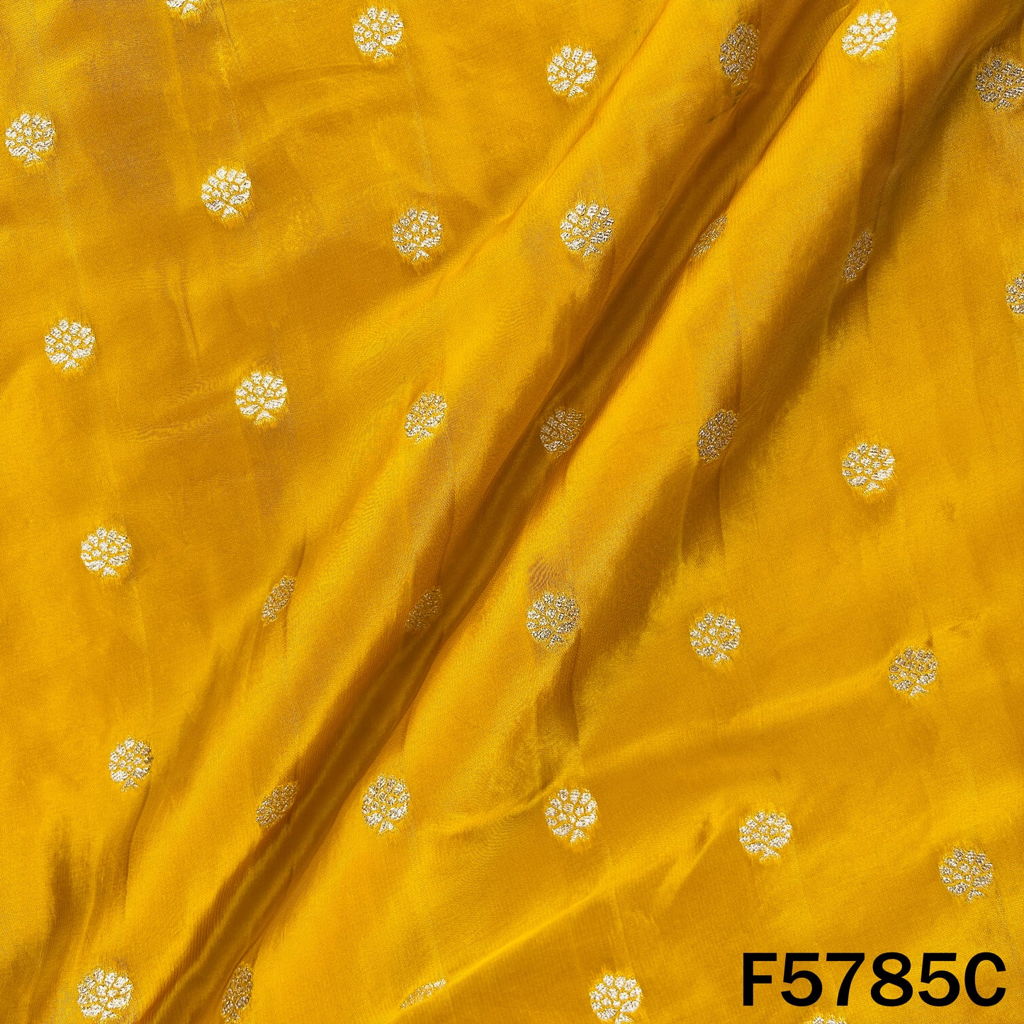 Zari Buti Work Crepe Fabric - F5785