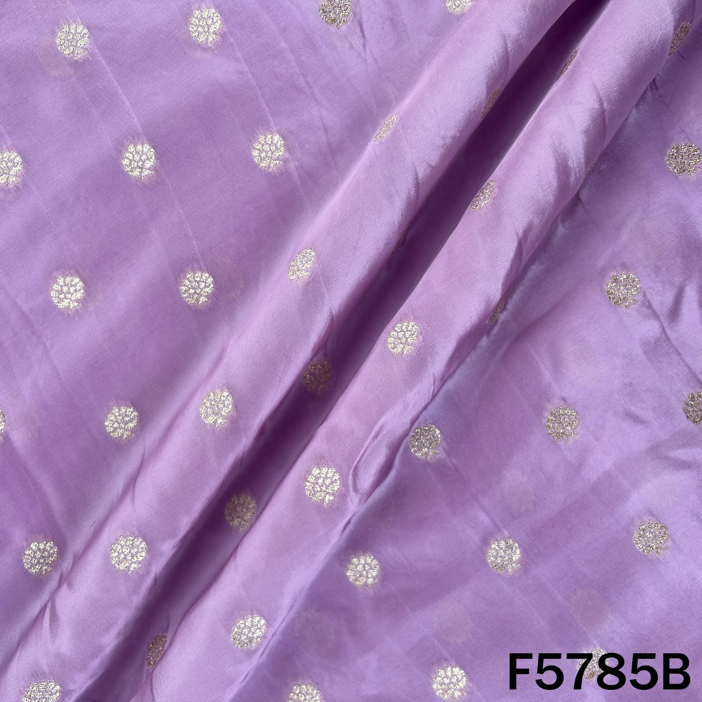 Zari Buti Work Crepe Fabric - F5785