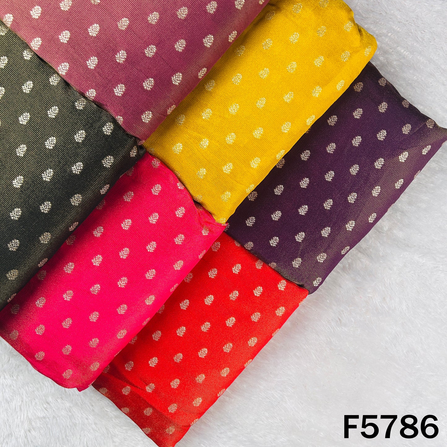 Zari Buti Lurex Work Shimmer Tissue Fabric - F5786