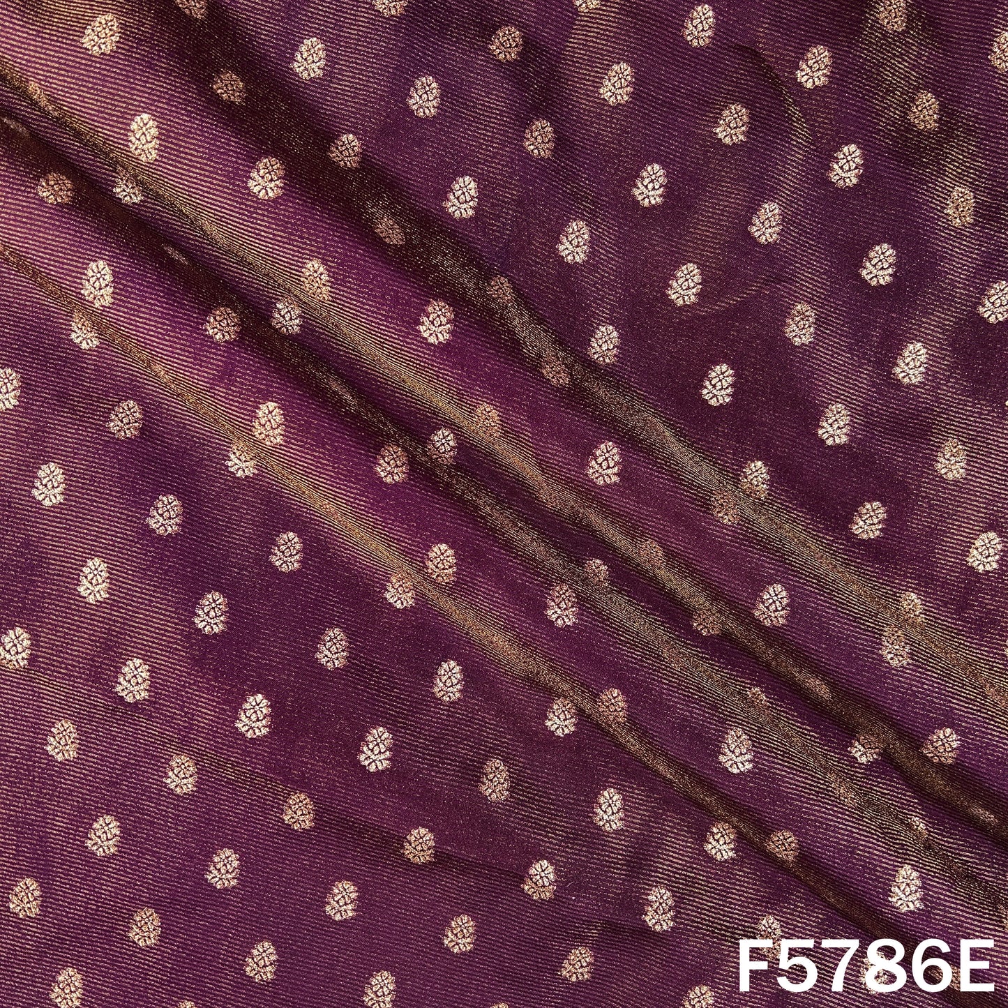 Zari Buti Lurex Work Shimmer Tissue Fabric - F5786