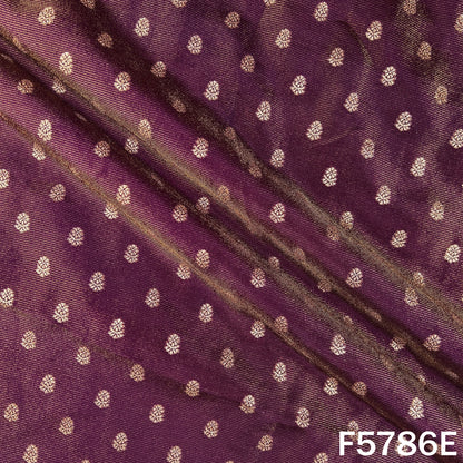 Zari Buti Lurex Work Shimmer Tissue Fabric - F5786
