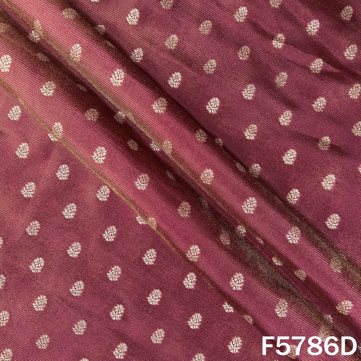 Zari Buti Lurex Work Shimmer Tissue Fabric - F5786