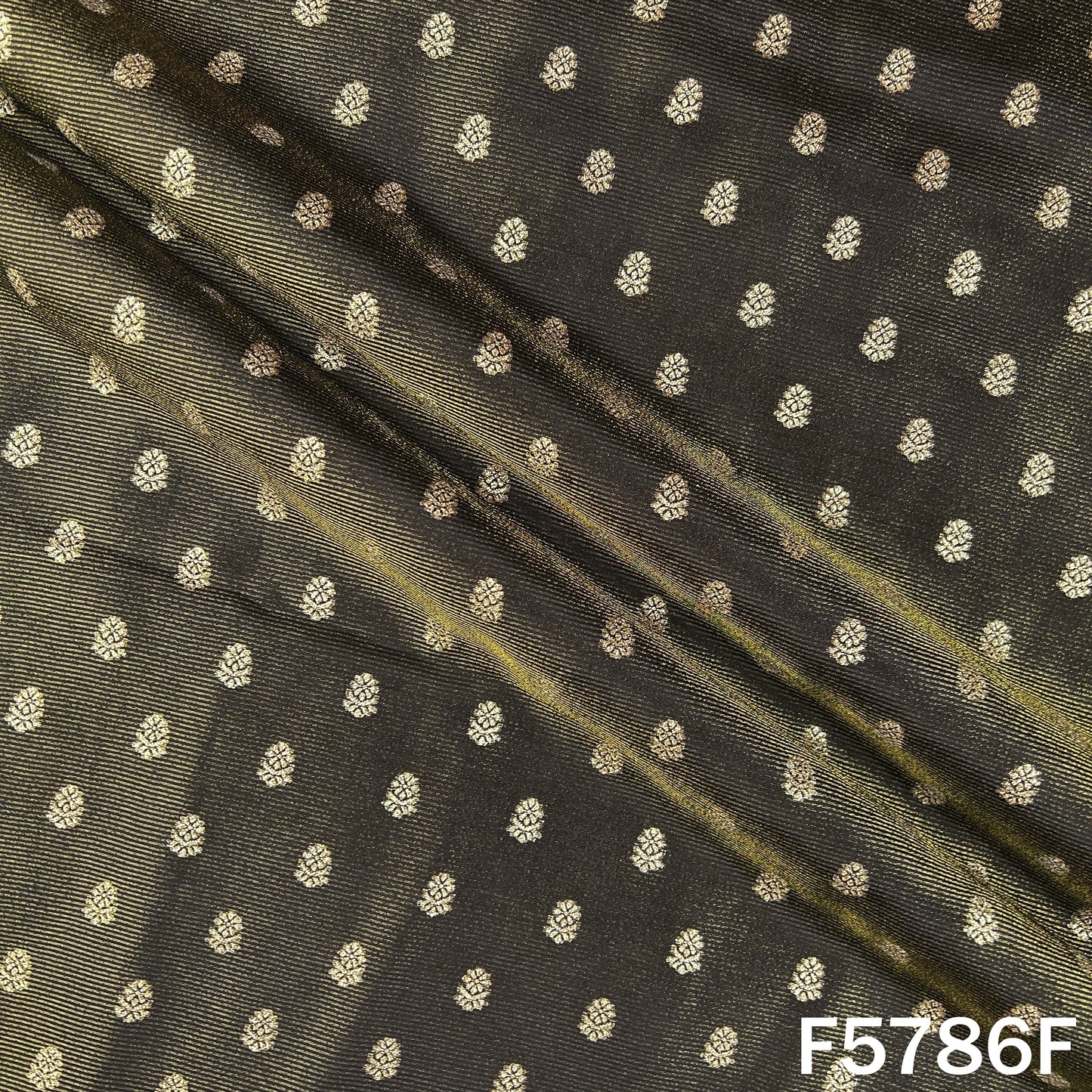 Zari Buti Lurex Work Shimmer Tissue Fabric - F5786