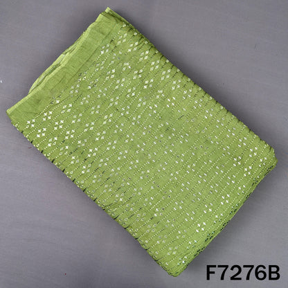 Thread Sequins Embroidered Dola Silk Fabric - F7276