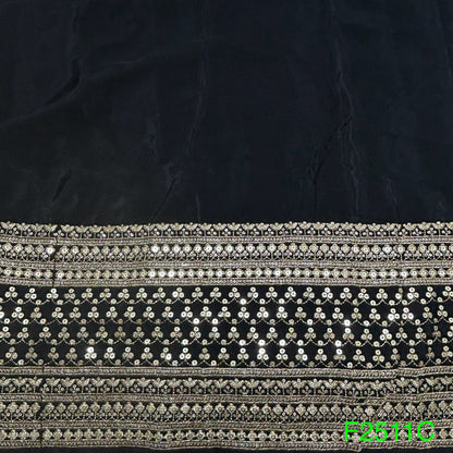 Zari Sequins Chinon Fabric-F2511