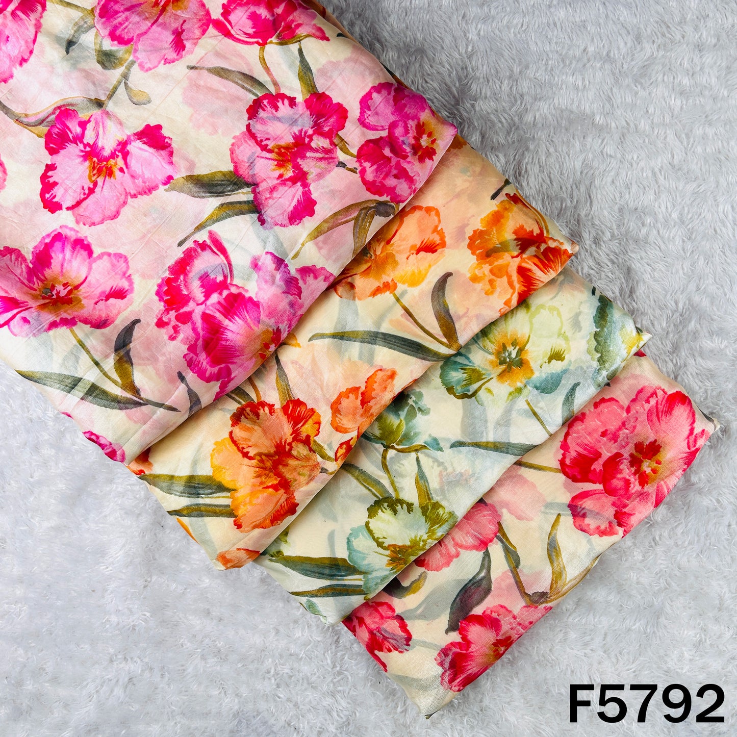 Digital Print shiny organza Fabric - F5792