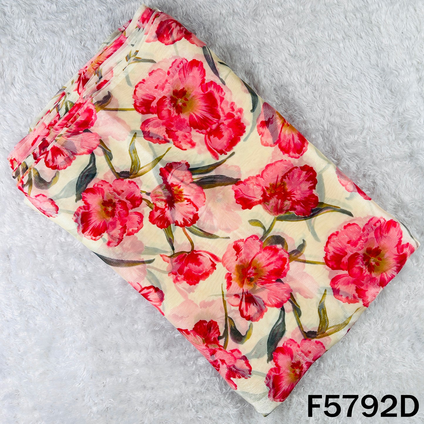 Digital Print shiny organza Fabric - F5792
